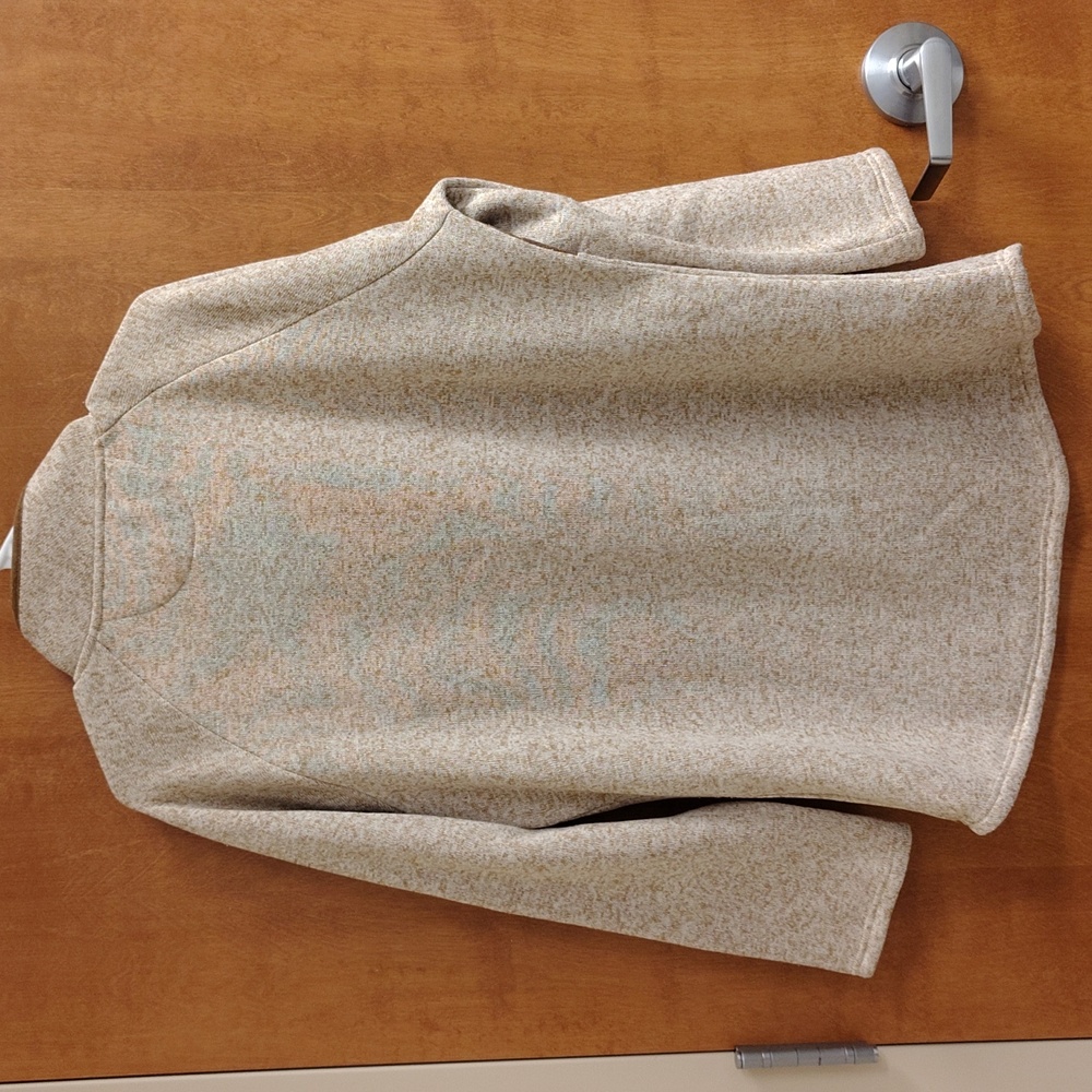 MarleyLilly Brown and Cream Quilted Fleece Pullover - Picture 11 of 11
